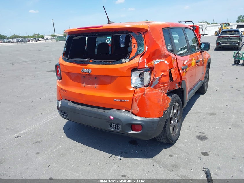 2015 Jeep Renegade VIN ZACCJAAT9FPB87895 IAAI salvage auction — RIGHT REAR, Salvage Title, sold $1,600 on 2026-07-13 (photo 4)