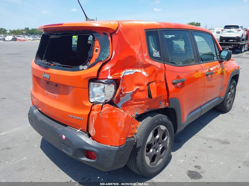 2015 Jeep Renegade VIN ZACCJAAT9FPB87895 IAAI salvage auction — RIGHT REAR, Salvage Title, sold $1,600 on 2026-07-13 (photo 6)