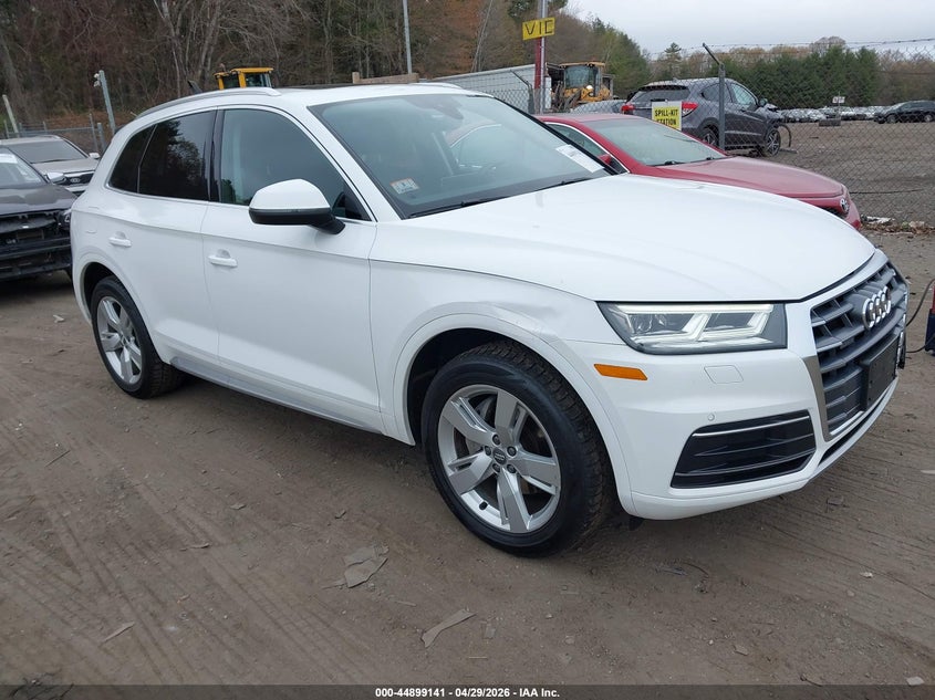 2018 Audi Q5 VIN WA1BNAFY8J2223691 IAAI salvage auction — LEFT FRONT, Salvage (Massachusetts), sold $2,850 on 2026-07-21 (photo 1)