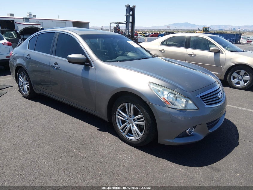 2013 Infiniti G VIN JN1CV6AP9DM726261 IAAI salvage auction — LEFT SIDE, Salvage (Nevada), sold $2,500 on 2026-07-31 (photo 1)