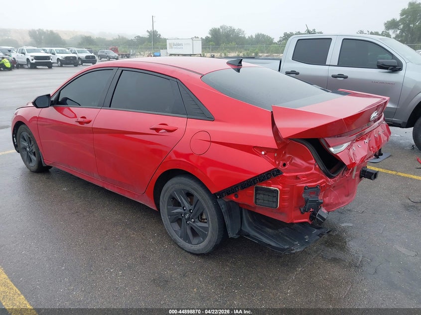 2022 Hyundai Elantra VIN 5NPLM4AGXNH065825 IAAI salvage auction — REAR END, Original (Texas), sold $3,400 on 2026-07-30 (photo 3)