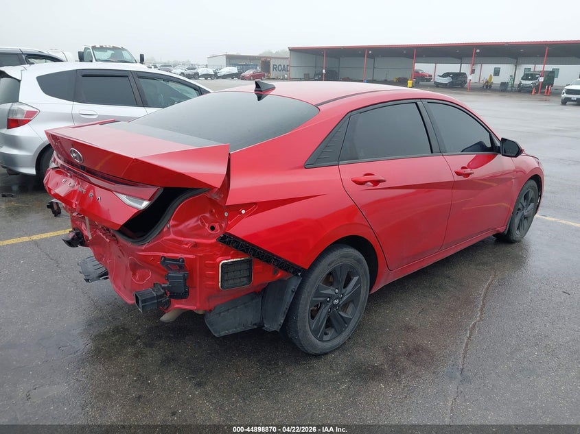 2022 Hyundai Elantra VIN 5NPLM4AGXNH065825 IAAI salvage auction — REAR END, Original (Texas), sold $3,400 on 2026-07-30 (photo 4)
