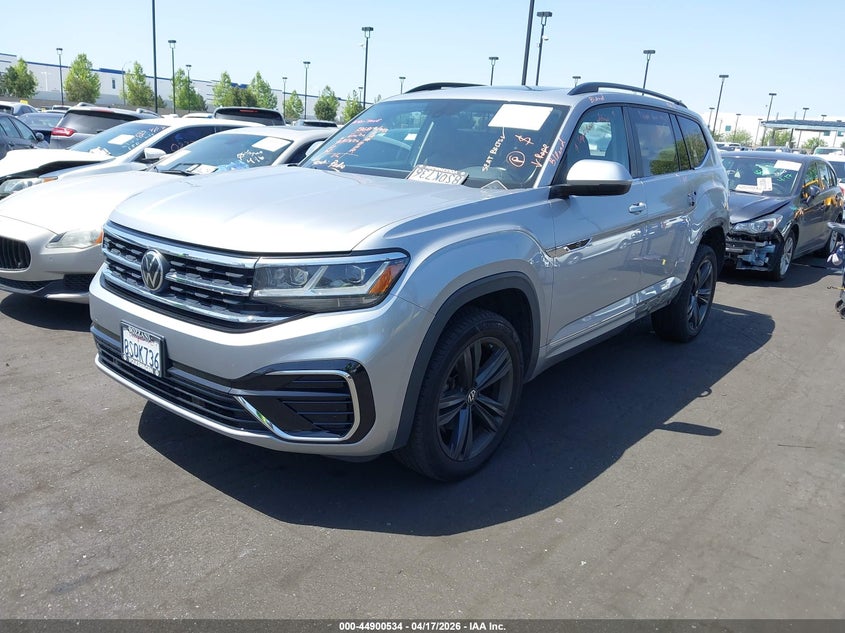 2021 Volkswagen Atlas VIN 1V2PR2CAXMC506474 IAAI salvage auction — REAR END, Salvage Title, sold $7,200 on 2026-08-21 (photo 2)