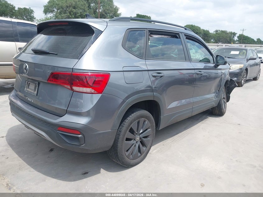 2022 Volkswagen Taos VIN 3VVCX7B29NM009219 IAAI salvage auction — RIGHT SIDE, Original (Texas), sold $3,050 on 2026-07-21 (photo 4)