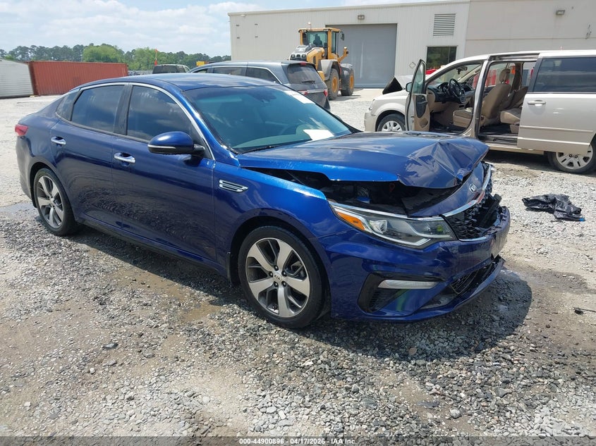 2019 Kia Optima VIN 5XXGT4L36KG367635 IAAI salvage auction — FRONT END, Wait Title, sold $1,050 on 2026-07-31 (photo 1)