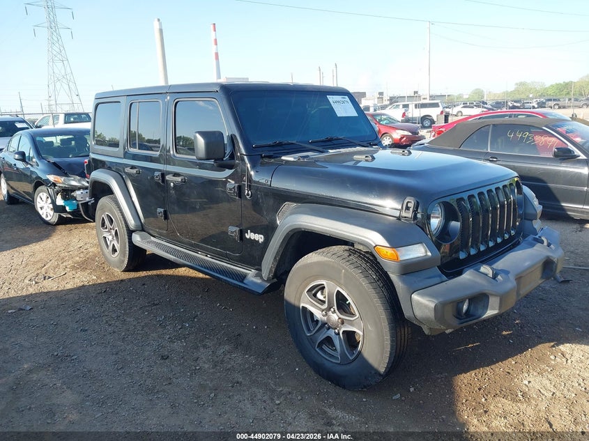 2018 Jeep Wrangler / VIN 1C4HJXDG3JW115397 IAAI salvage auction — REAR END, Clear (Indiana), sold $8,200 on 2026-07-11 (photo 1)