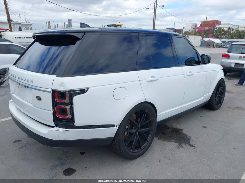 2020 Land rover RANGE ROVER VIN SALGS2RU6LA591730 IAAI salvage auction — FRONT & REAR, Salvage Title, sold $21,400 on 2026-07-29 (photo 4)