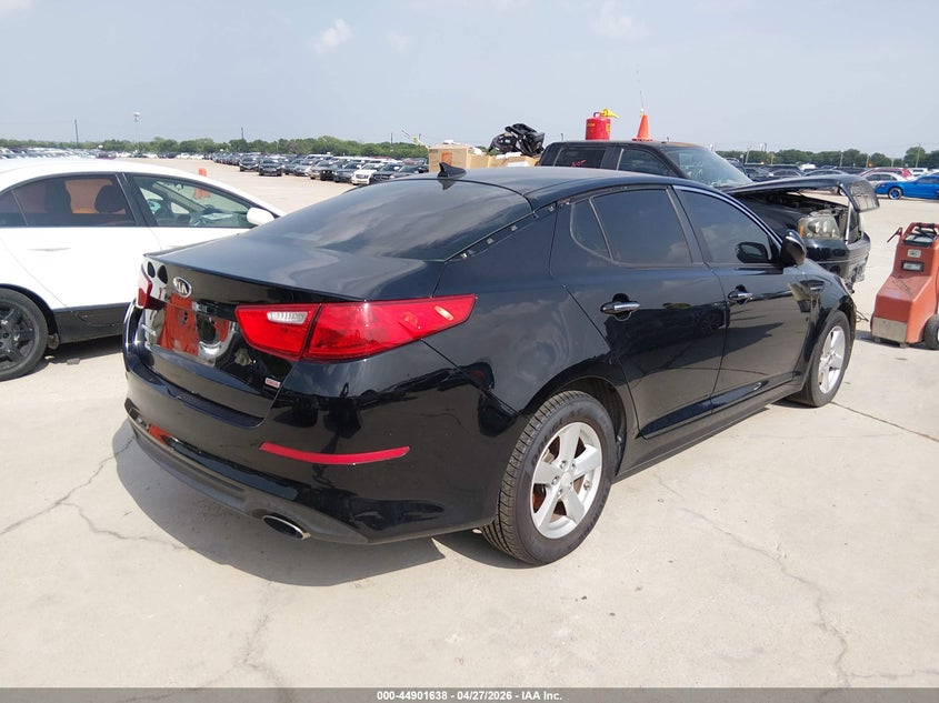 2015 Kia Optima VIN 5XXGM4A73FG456538 IAAI salvage auction — NORMAL WEAR, Original (Texas), sold $0 on 2026-10-09 (photo 4)