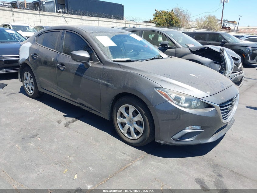 2016 Mazda 3 VIN 3MZBM1T75GM329843 IAAI salvage auction — REAR END, Wait Title, sold $1,650 on 2026-09-16 (photo 1)