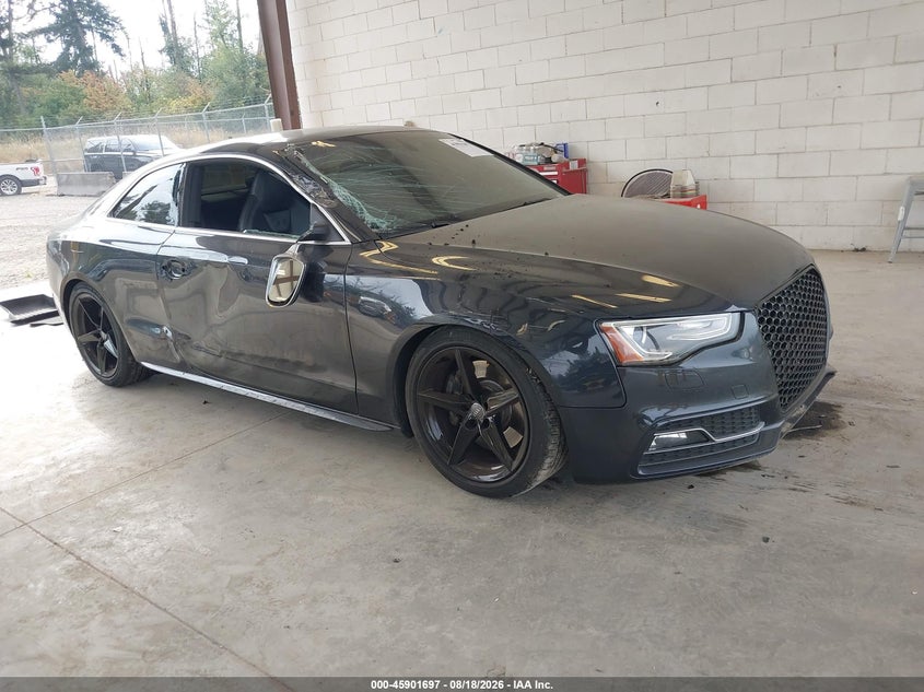 2014 Audi S5 VIN WAUCGAFR8EA015302 IAAI salvage auction — RIGHT SIDE, Salvage Title, sold $3,475 on 2026-09-10 (photo 1)