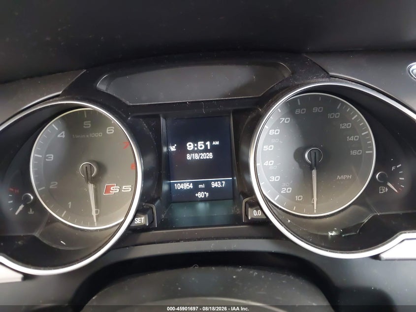 2014 Audi S5 VIN WAUCGAFR8EA015302 IAAI salvage auction — RIGHT SIDE, Salvage Title, sold $3,475 on 2026-09-10 (photo 7)