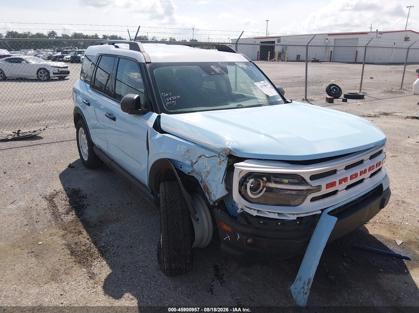2024 Ford Bronco sport VIN 3FMCR9G60RRF72437 IAAI salvage auction — FRONT END, Salvage Title, sold $8,550 on 2026-10-13 (photo 1)