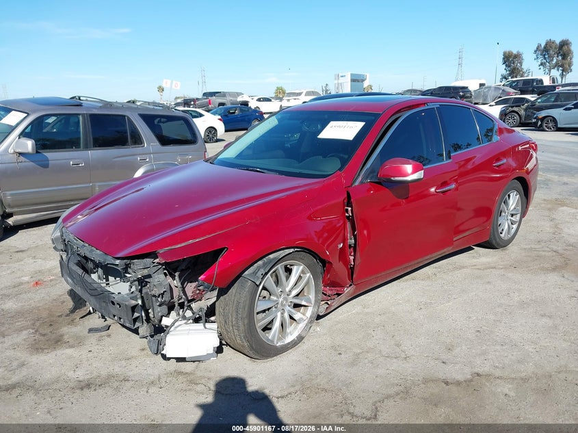 2015 Infiniti Q50 VIN JN1BV7AP0FM350747 IAAI salvage auction — NORMAL WEAR, Salvage (California), sold $2,850 on 2026-09-07 (photo 2)