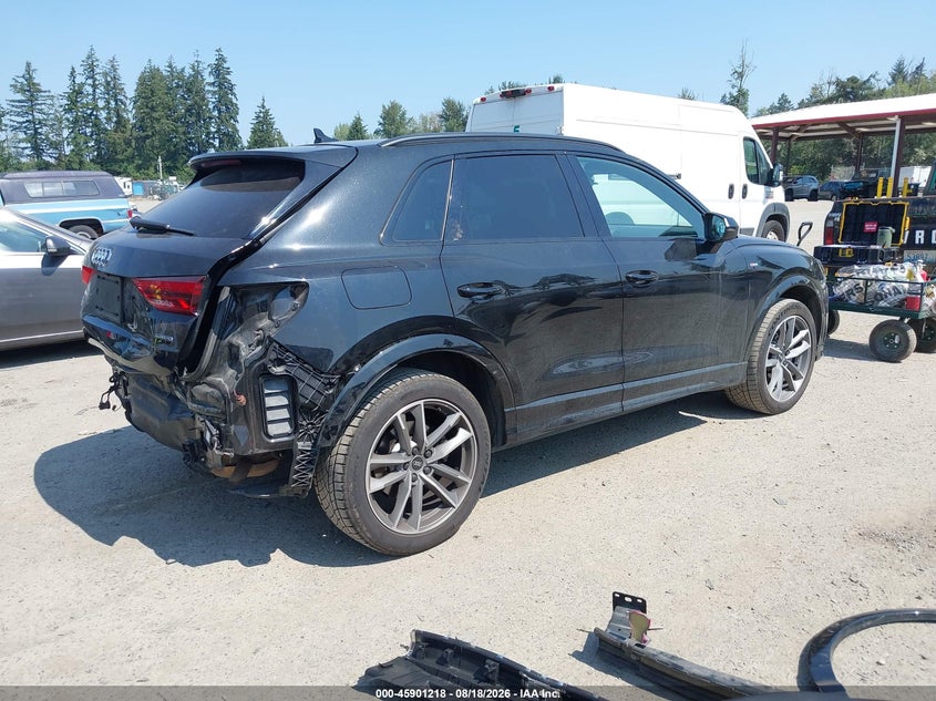 2021 Audi Q3 VIN WA1EECF35M1042748 IAAI salvage auction — REAR END, Salvage Title, sold $6,750 on 2026-09-30 (photo 4)