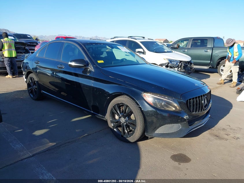 2015 Mercedes-benz C-klasse VIN 55SWF4KB9FU012025 IAAI salvage auction — REAR END, Wait Title, sold $3,650 on 2026-09-18 (photo 1)