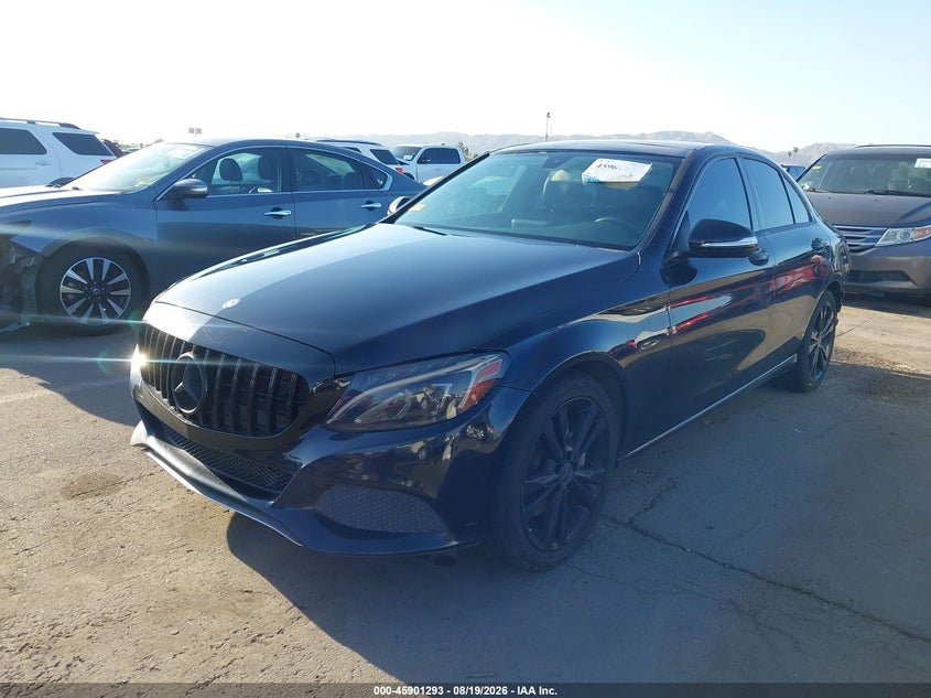 2015 Mercedes-benz C-klasse VIN 55SWF4KB9FU012025 IAAI salvage auction — REAR END, Wait Title, sold $3,650 on 2026-09-18 (photo 2)