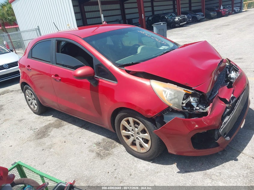 2013 Kia Rio VIN KNADM5A39D6246850 IAAI salvage auction — NORMAL WEAR, Clear (Florida), sold $25 on 2026-09-11 (photo 1)