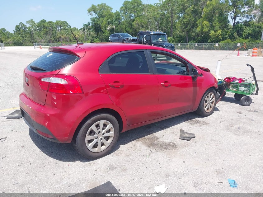2013 Kia Rio VIN KNADM5A39D6246850 IAAI salvage auction — NORMAL WEAR, Clear (Florida), sold $25 on 2026-09-11 (photo 4)