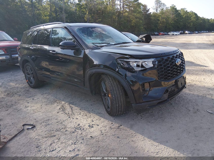 2025 Ford Explorer VIN 1FMWK8GC0SGC85310 IAAI salvage auction — FRONT END, Wait Title, sold $19,750 on 2026-10-13 (photo 1)
