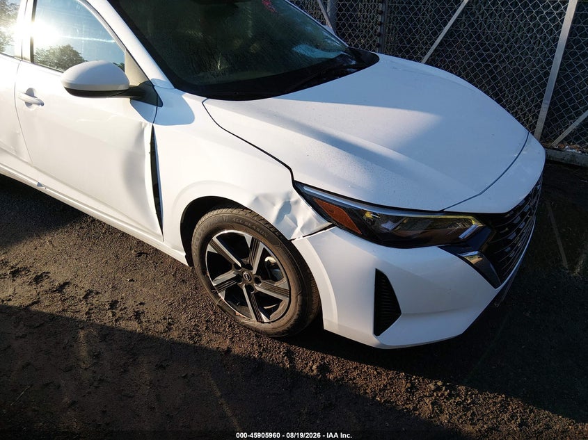 2025 Nissan Sentra VIN 3N1AB8CV8SY357734 IAAI salvage auction — RIGHT FRONT, Salvage Title, sold $13,200 on 2026-08-22 (photo 6)