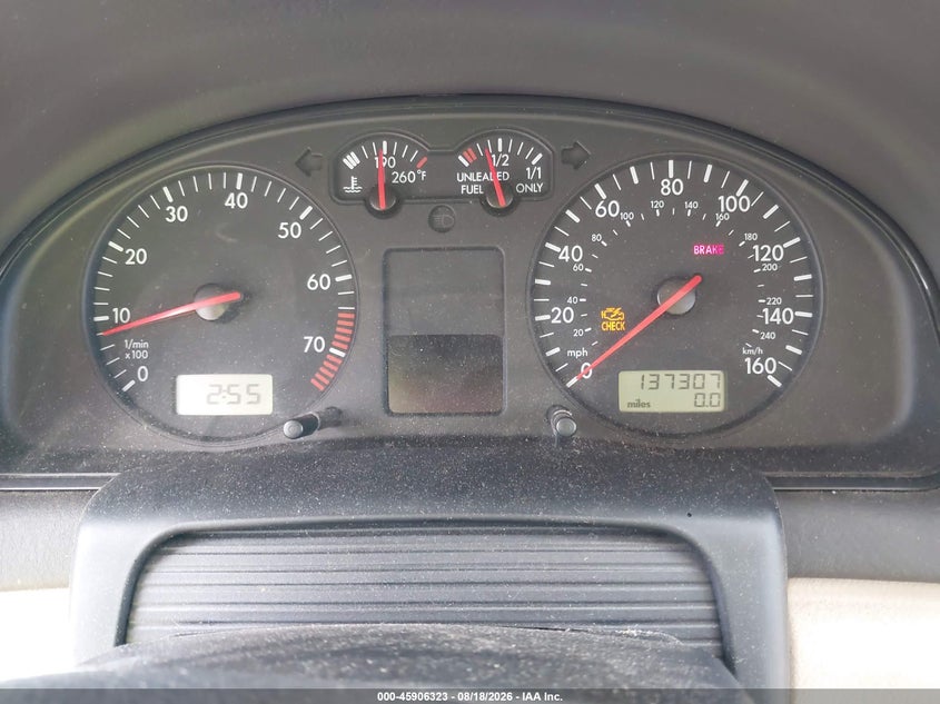 2001 Volkswagen Passat VIN WVWHC63B81E031169 IAAI salvage auction — FRONT END, Clear (Virginia), sold $275 on 2026-08-19 (photo 7)