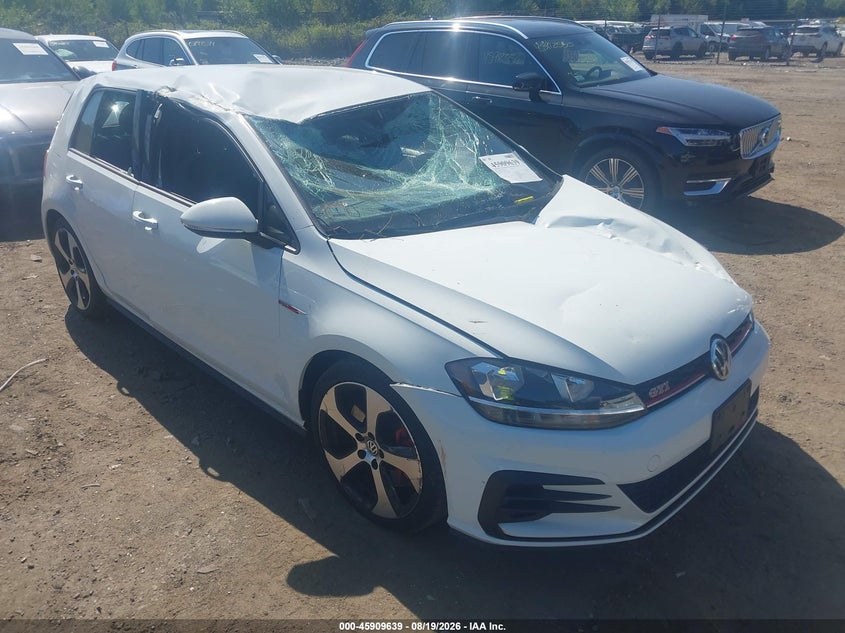 2019 Volkswagen Golf gti VIN 3VW6T7AU1KM018189 IAAI salvage auction — ROLLOVER, Wait Title, sold $2,800 on 2026-09-27 (photo 1)