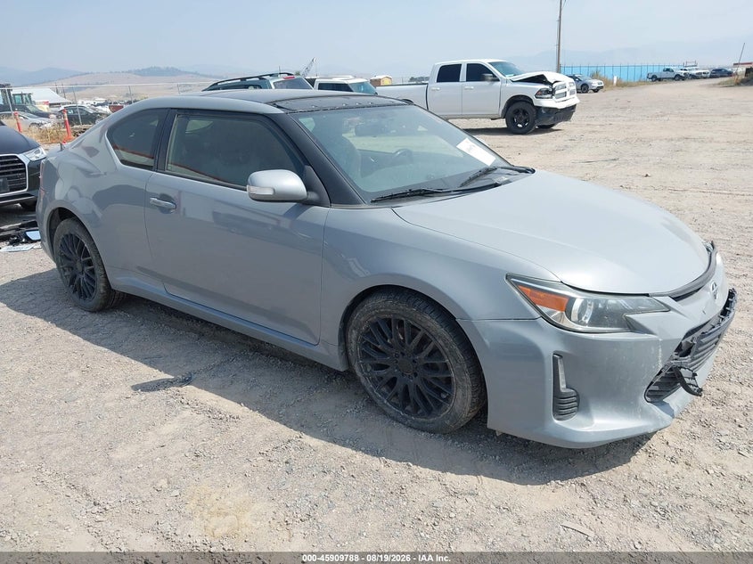 2014 Scion Tc VIN JTKJF5C78E3075309 IAAI salvage auction — FRONT END, Salvage (Montana), sold $1,500 on 2026-09-09 (photo 1)