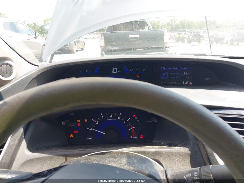 2013 Honda Civic VIN 19XFB2F86DE037287 IAAI salvage auction — NORMAL WEAR, Original (Ohio), sold $525 on 2026-09-01 (photo 7)