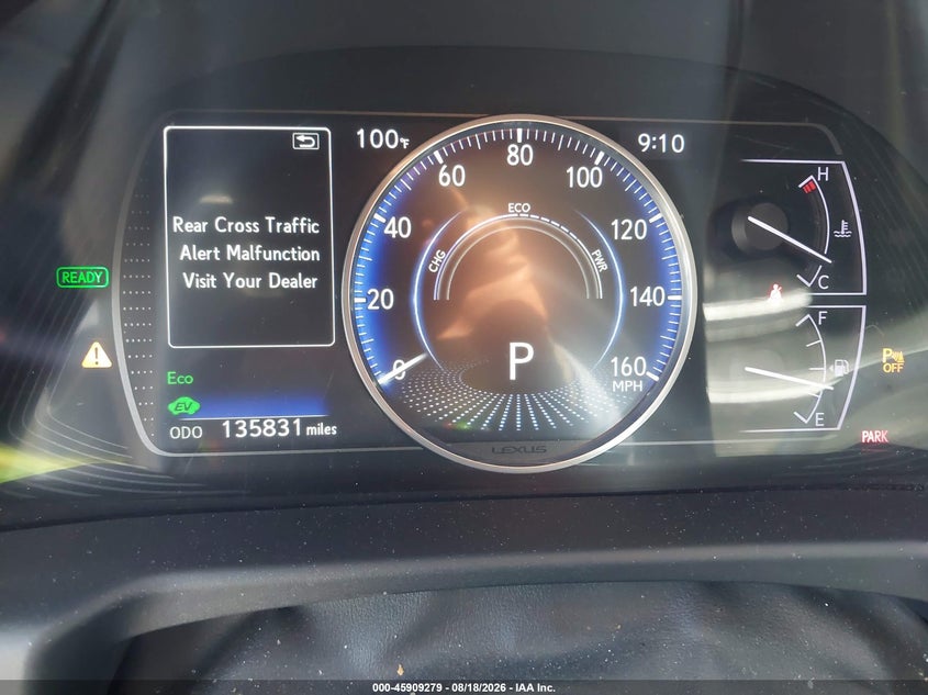 2019 Lexus ES VIN 58AB21B15KU002423 IAAI salvage auction — REAR END, Salvage Title, sold $10,075 on 2026-09-22 (photo 7)