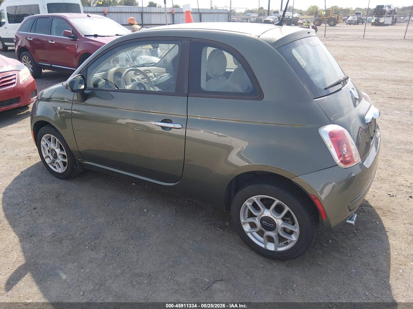 2012 Fiat 500 VIN 3C3CFFAR0CT381274 IAAI salvage auction — NORMAL WEAR, Salvage (Tennessee), sold $375 on 2026-09-09 (photo 3)