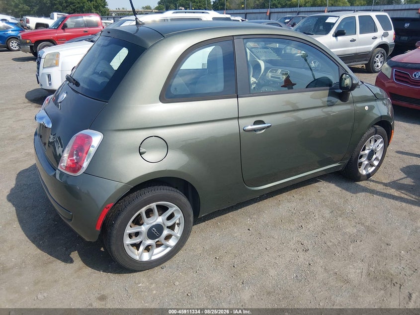 2012 Fiat 500 VIN 3C3CFFAR0CT381274 IAAI salvage auction — NORMAL WEAR, Salvage (Tennessee), sold $375 on 2026-09-09 (photo 4)