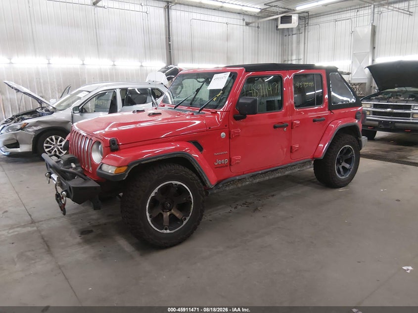 2018 Jeep Wrangler / VIN 1C4HJXEG2JW291808 IAAI salvage auction — LEFT SIDE, Salvage (Minnesota), sold $8,500 on 2026-10-20 (photo 2)