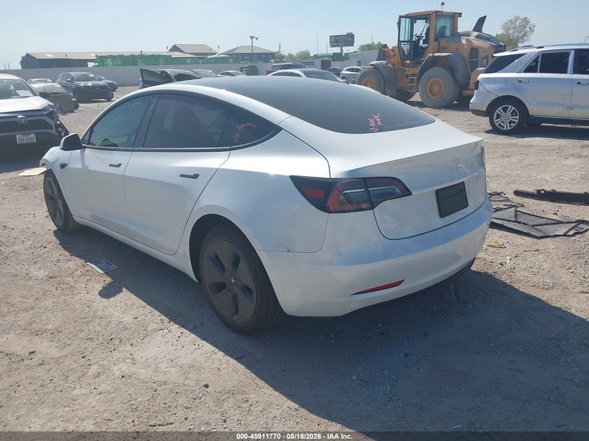 2023 Tesla Model 3 VIN 5YJ3E1EA1PF651414 IAAI salvage auction — FRONT END, Salvage (Texas), sold $7,900 on 2026-08-26 (photo 3)