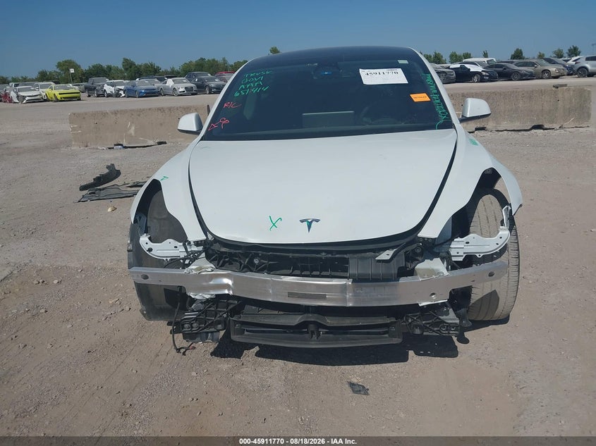2023 Tesla Model 3 VIN 5YJ3E1EA1PF651414 IAAI salvage auction — FRONT END, Salvage (Texas), sold $7,900 on 2026-08-26 (photo 6)