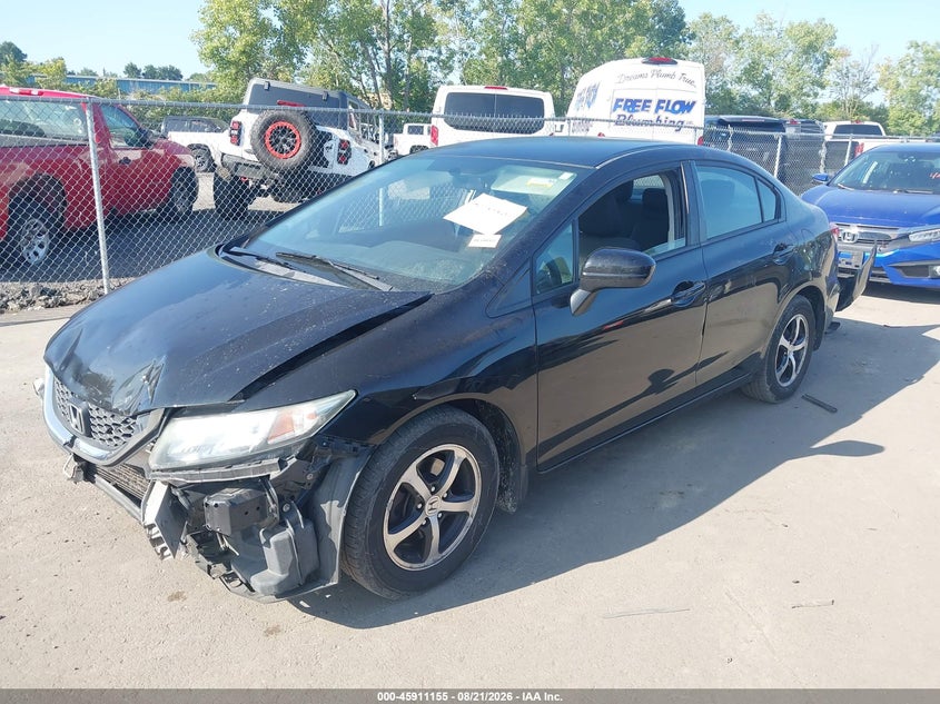 2015 Honda Civic VIN 19XFB2F75FE118355 IAAI salvage auction — FRONT END, Wait Title, sold $900 on 2026-09-30 (photo 2)