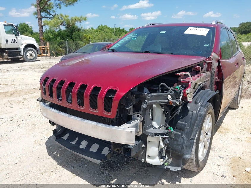 2016 Jeep Cherokee VIN 1C4PJLCB7GW281568 IAAI salvage auction — FRONT END, Rebuildable (Florida), sold $900 on 2026-08-26 (photo 6)
