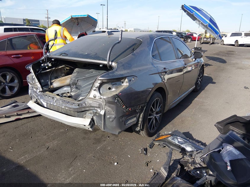 2022 Toyota Camry VIN 4T1G11AK2NU641082 IAAI salvage auction — FRONT & REAR, Salvage Certificate (California), sold $6,200 on 2026-08-24 (photo 4)