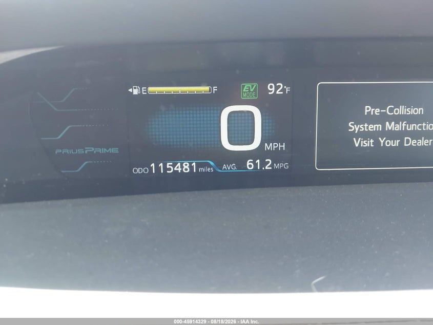 2017 Toyota Prius prime VIN JTDKARFP8H3060102 IAAI salvage auction — NORMAL WEAR, Clear - Dealer Only (California), sold $7,250 on 2026-08-26 (photo 7)