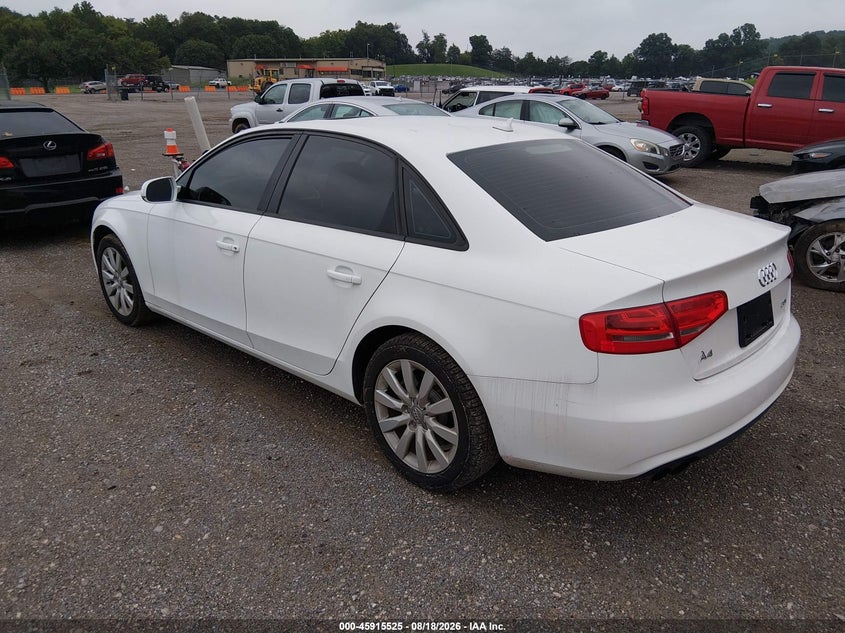 2013 Audi A4 VIN WAUAFAFL1DA149704 IAAI salvage auction — NORMAL WEAR, Clear (Tennessee), sold $2,575 on 2026-09-02 (photo 3)