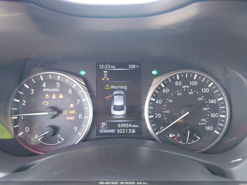 2019 Infiniti Q50 VIN JN1EV7AP8KM542005 IAAI salvage auction — FRONT END, Salvage Title, sold $3,250 on 2026-09-15 (photo 7)