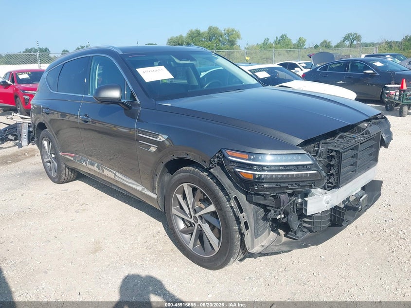 2025 Genesis Gv80 VIN KMUHBESBXSU274503 IAAI salvage auction — FRONT & REAR, Salvage Title, sold $20,000 on 2026-09-28 (photo 1)