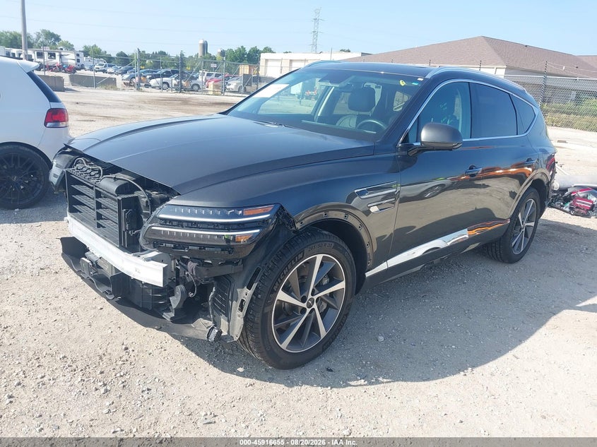 2025 Genesis Gv80 VIN KMUHBESBXSU274503 IAAI salvage auction — FRONT & REAR, Salvage Title, sold $20,000 on 2026-09-28 (photo 2)