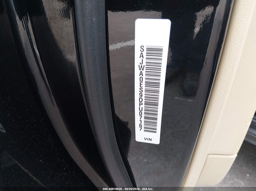 2013 Jaguar Xf VIN SAJWA0ES9DPU07167 IAAI salvage auction — RIGHT SIDE, Clear (Tennessee), sold $1,300 on 2026-09-14 (photo 9)