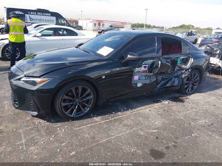 2025 Lexus Is VIN JTHGZ1B24S5088807 IAAI salvage auction — LEFT SIDE, Wait Title, sold $28,450 on 2026-10-01 (photo 2)