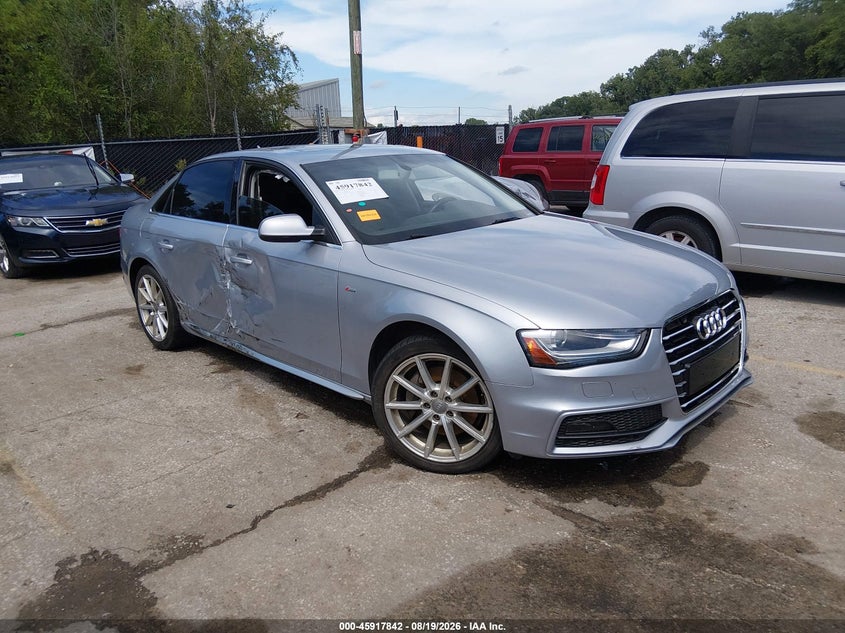 2015 Audi A4 VIN WAUBFAFL8FN034663 IAAI salvage auction — RIGHT SIDE, Salvage Title, sold $1,500 on 2026-10-07 (photo 1)