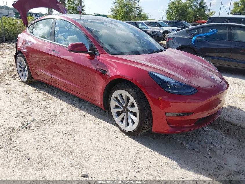 2023 Tesla Model 3 VIN 5YJ3E1EA2PF461458 IAAI salvage auction — REAR END, Wait Title, sold $7,800 on 2026-09-02 (photo 1)