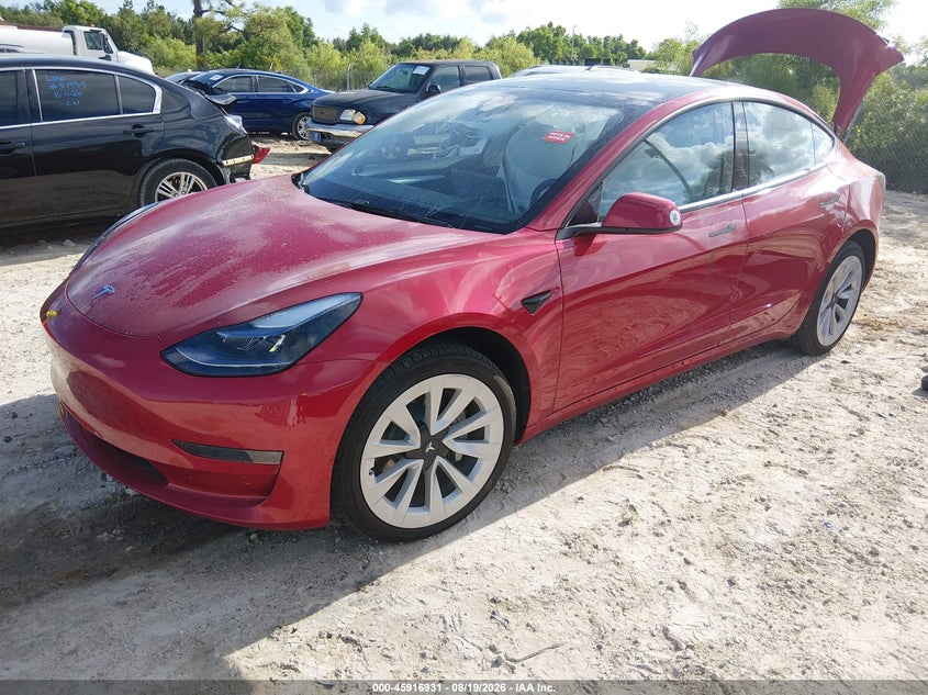 2023 Tesla Model 3 VIN 5YJ3E1EA2PF461458 IAAI salvage auction — REAR END, Wait Title, sold $7,800 on 2026-09-02 (photo 2)