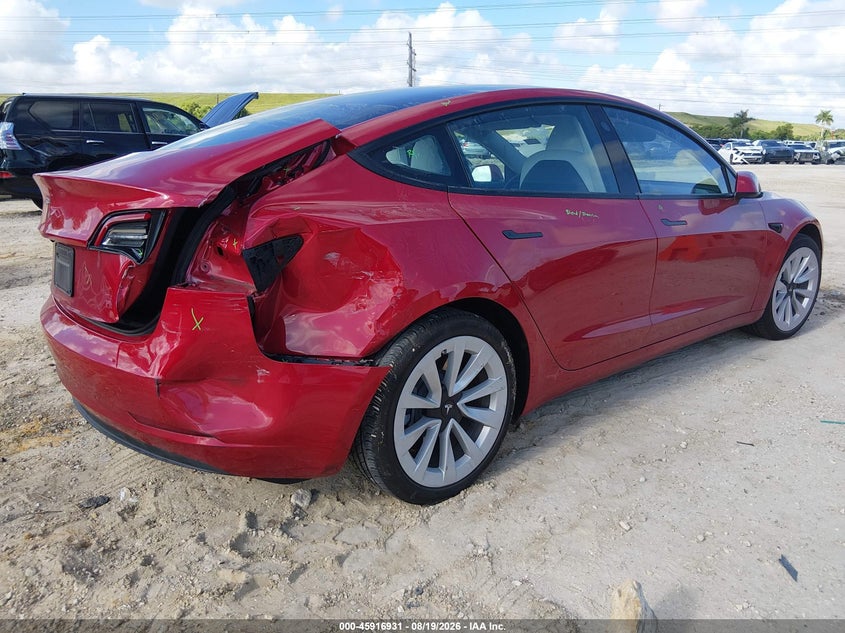 2023 Tesla Model 3 VIN 5YJ3E1EA2PF461458 IAAI salvage auction — REAR END, Wait Title, sold $7,800 on 2026-09-02 (photo 6)