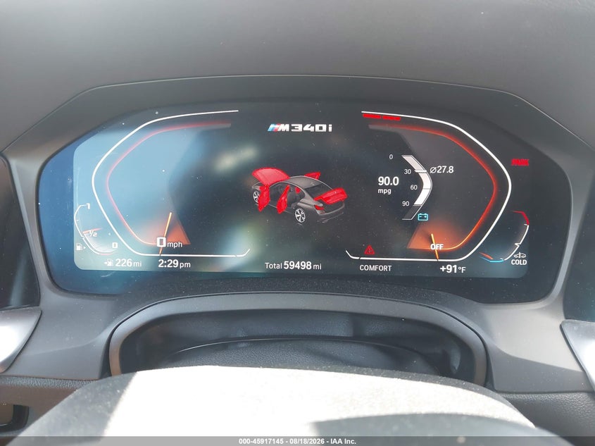 2020 BMW M340i VIN WBA5U9C03LFJ70281 IAAI salvage auction — NORMAL WEAR, Reconstructed (Massachusetts), sold $5,100 on 2026-09-08 (photo 7)