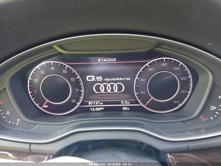 2018 Audi Q5 VIN WA1BNAFY7J2018914 IAAI salvage auction — WATER/FLOOD, Salvage (New Jersey), sold $7,250 on 2026-09-09 (photo 7)